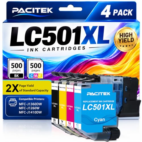 Image of LC501XL LC501 Ink Cartridges for Brother Printer MFC-J1360DW LC 501