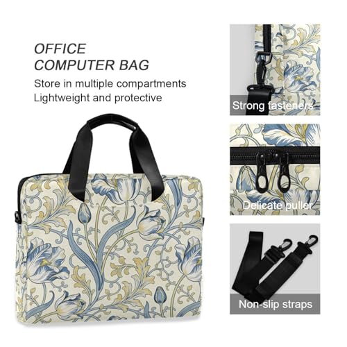 Bolso Maletín Cruzado para Laptop 15.6" Azul Vintage miniatura 6