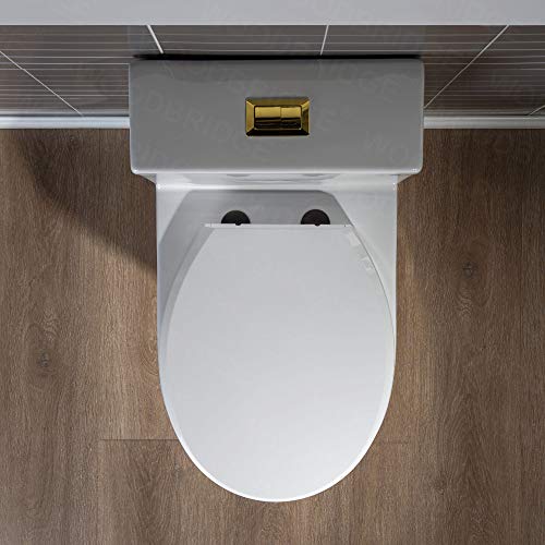 Woodbridge B0500-Bg Toilet, With Brushed Gold Button #TOP3