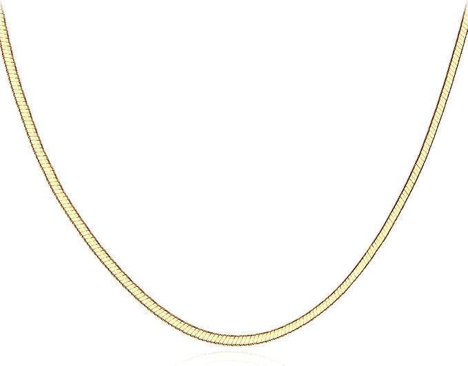 Amazon 限定商品 つるつるぷるんな肌触り K18 18金 ゴールド スネークチェーン ネックレス レディース 細め 長さ調整可能 切れにくい 強度 人気 金属アレルギー対応 本物ジュエリー アクセサリ クリスマス 誕生日 プレゼント ご褒美 イエローゴールド ベーシック