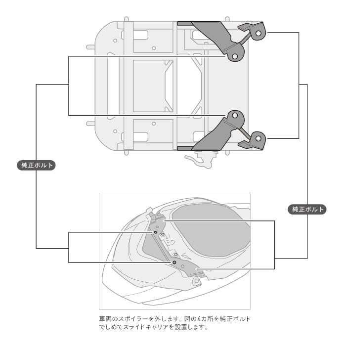 Amazon.co.jp: R-SPACE スライドキャリア ヤマハ NMAX/NMAX155 用 最大