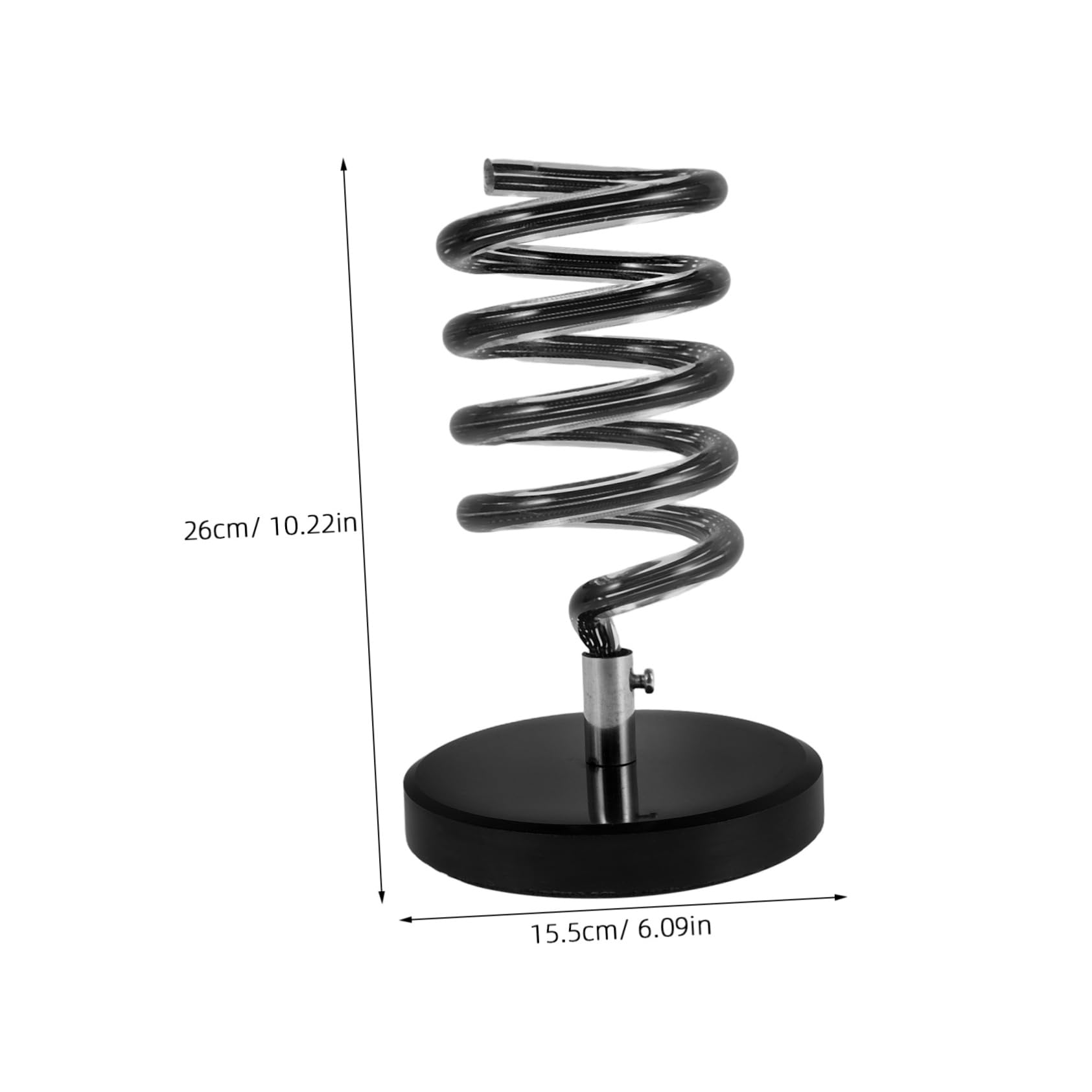 Soporte Diseño Negro Pelo Base con para Secador de Mármol Espiral Organización del Cable, y Adecuado para Encimera de Baño y Salón