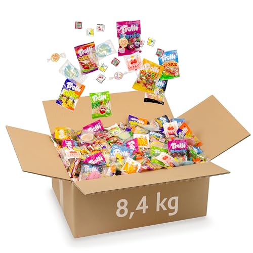 Karneval-Wurfmaterial mit Süßigkeiten – 8,4 kg bunte Auswahl an abgepackten Süßigkeiten für Fasching und Karneval – Spaß für Groß und Klein Karneval-Wurfmaterial mit Süßigkeiten – 8,4 kg bunte Auswahl an abgepackten Süßigkeiten für Fasching und Karneval – Spaß für Groß und Klein