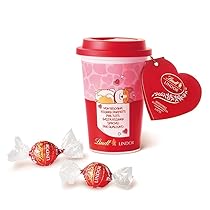 Lindt LINDOR Bicchiere Corgi con Cioccolatini LINDOR al Latte, Formato 112g