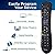 Philips Universal Remote Control for Samsung, Vizio, LG, Sony, Sharp, Roku, Apple TV, RCA, Panasonic, Smart TVs, Streaming Players, Blu-ray, DVD, Simple Setup, 4-Device, Black, SRP9243B/27
