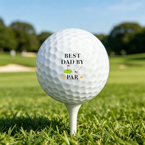 KINMES Engraved Best Dad Golf Ball