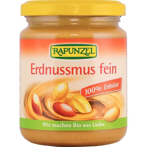 Rapunzel Erdnussmus fein, ohne Salz, 4er Pack (4 x 500g)