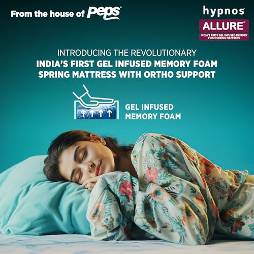 Image of Hypnos Allure Luxury 6 Inch Medium Firm Single Size Pocketed Spring Mattress Steel Grey (78X42X06)