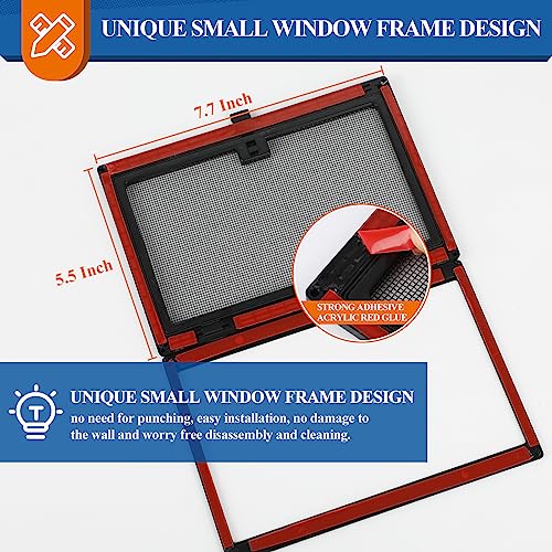 Magzo Window Screen Replacement Kit, Strong Adhesive "Small Window" Open Or Close Window At Will, 48"W X 99"L Reinforced Polyester Scratch-Proof Window Screen Replacement, Spline 32Ft And Tool Knife #TOP6