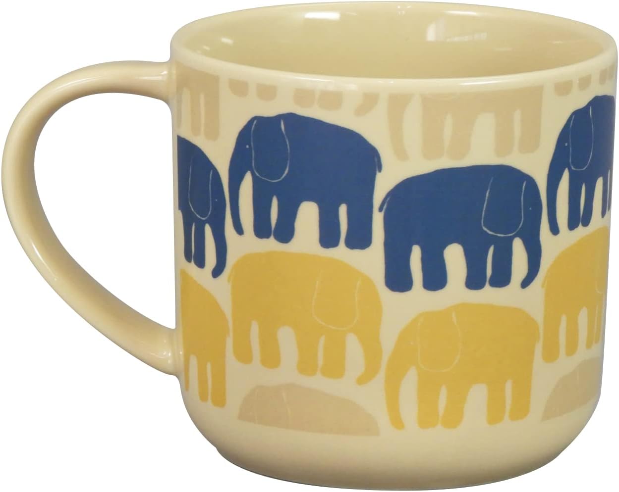 Yamaka Shoten FIN101-11 Finlayson Mug, Approx. 11.8 fl oz (350 ml), Microwave Safe, Upcycle Ceramic, Yellow, Made in Japan