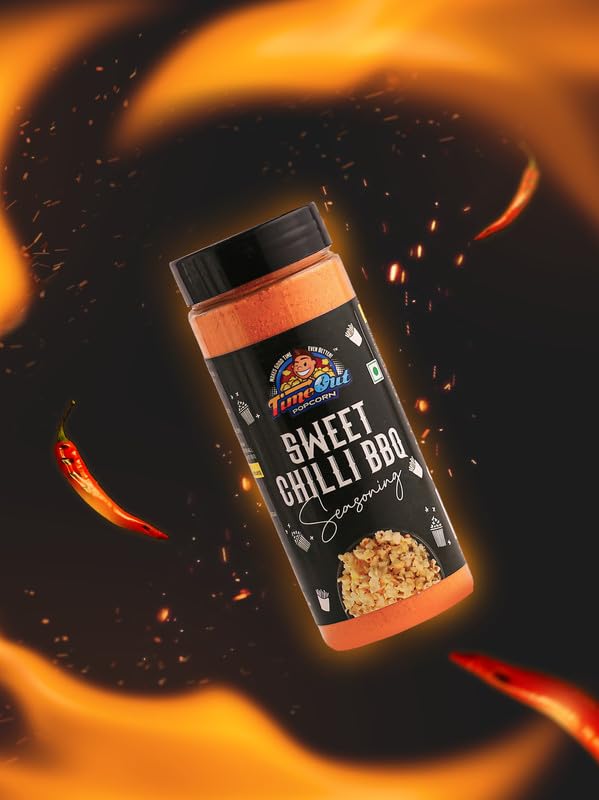 Image of Time Out Popcorn Sweet Chilli BBQ Seasoning, Multi-Purpose Powder, Popcorn and Snacks Flavoring,Pack of 2, 100g Each