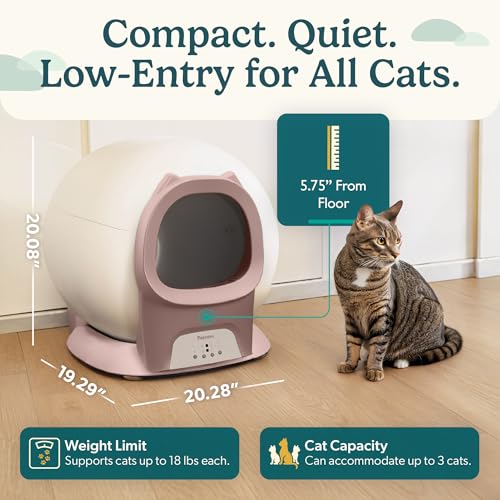 Petcove Automatic Self Cleaning Litter Box for Multiple Cats - PurrTek with Smart App (5GHz Wi-Fi), Triple Odor Control, Quiet Operation & Advanced Safety Sensors - Image 3