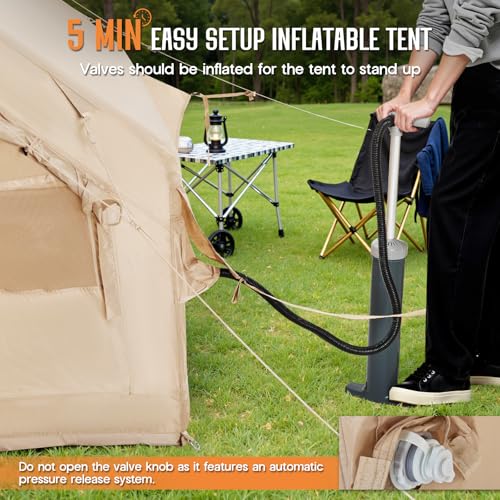 SPECRAFT Carpa Inflable Inflatable Style para Camping, Impermeable, Capacidad 10 Personas, Color Khaki miniatura 7