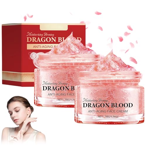 2PCS Dragons Blood Easy Cream Dragon Blood Retinol Cream Firming Anti Wrinkle Cream for Women Skincare Moisturizer Nourishing Rejuvenating Cream