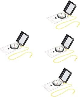 Kisangel 4Pcs Mapa Régua Bússola Equipamento De Viagem Ao Ar Livre Bússola De Acampamento Bússola De Viagem Bússola Acrílica Bússola De Sobrevivência Caminhadas Bússola Multifuncional