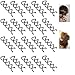 Aeyistry 20 Pcs Black Spiral Hair Clip for Women Kids, Updo Hair Accessories.DIY Hair Style.(Black)