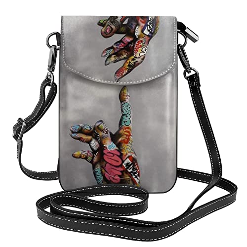 Sac à bandoulière pour téléphone portable Fire Baseball avec compartiment portefeuille compact
