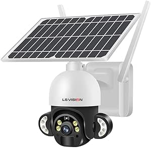4G LTE Cellular Security Camera with SIM(Verizon AT&T T-Mobile) Solar Outdoor Camera 2K Live Video,360° PTZ,Night Vision,Spotlight,PIR Motion Alerts,Cloud Storage- No WiFi Camera asin的图片