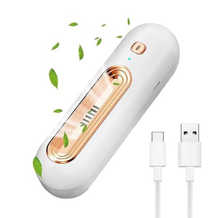 HASTHIP Deodorizer for Fridge, Mini USB Portable Rechargeable Closet Deodorizer, Refrigerator Odor Eliminator for Fridge Kitchen, Closet, Room, Pet, Car Outperforms Soda and Activated Carbon