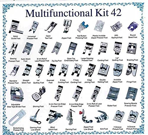 GALAXY 42 piece Pressure Foot Kit for Domestic Fibre Body Sewing Machine of USHA/SINGER/BROTHER-picture-27