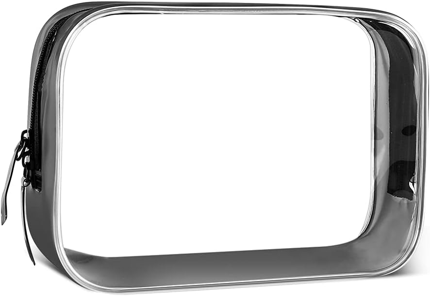 Clear Travel Toiletry Bag, Makeup Bags PVC Cosmetic Bag Travel Accessories Wash Bag Waterproof Toiletry Bags for Women and Men Travelling and Holiday