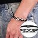 Gaehsmide Personalized Infinity Bracelet for Men Custom 2-5 Name Mens Infinity Leather Braided Bracelet for Dad Boyfriend Husband Birthday Valentines Christmas Gift (2 Name)