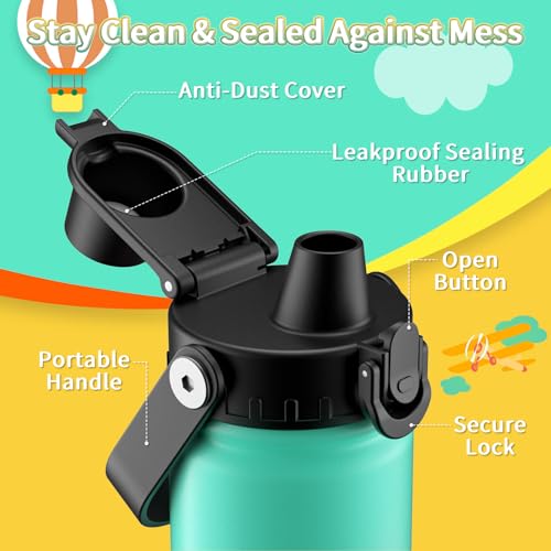 Image of baab 18oz Kids Insulated Water Bottle 18 /8 Stainless Steel Kids Cup 1 Pack