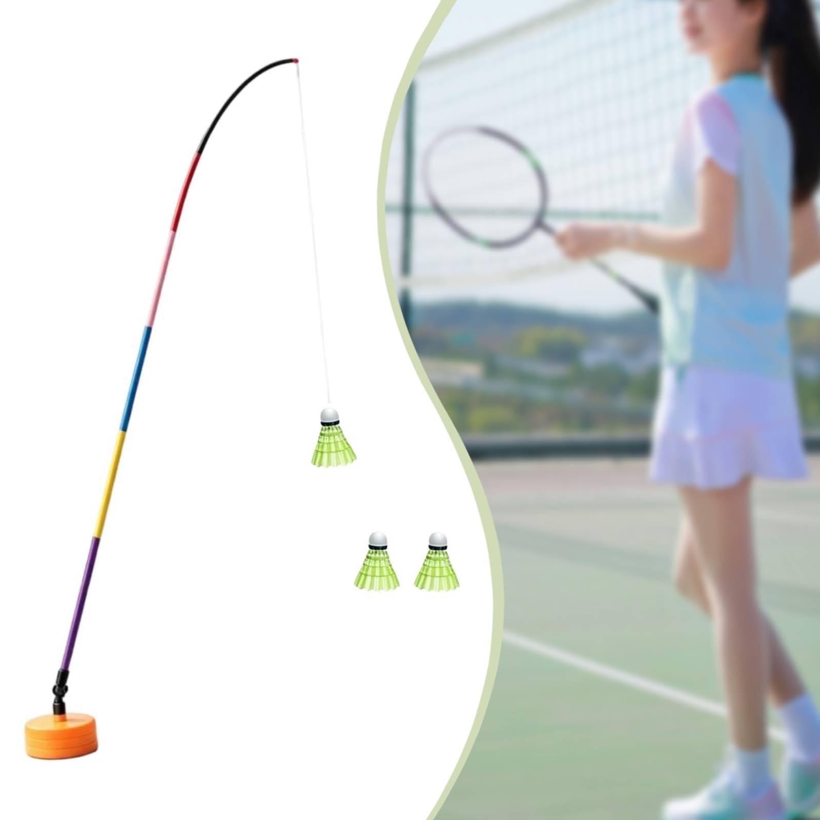 LOVIVER Automatische Badminton-Trainingsanlage mit elastischem Seil und Federbällen für den Einsatz im Freien, z. in Gärten und Parks