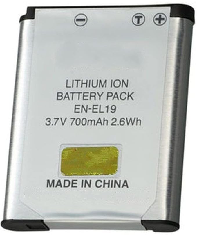 Image of EN-EL-19 Rechargeable Litium-Ion Camera Battery Pack for MH-66 Charger Compatible with Nikon Camera ((3.7V. 700 mAh))
