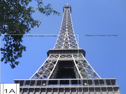 Comparison of a scene with and without a UV Haze filter