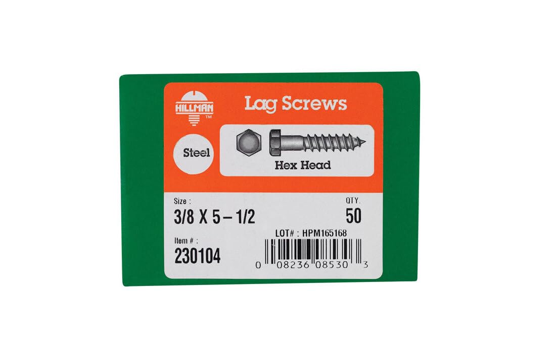 Scrw Z 3/8 x 5–1/2 Hillman 230104 : vis tire-fond pour vos travaux de charpente bois