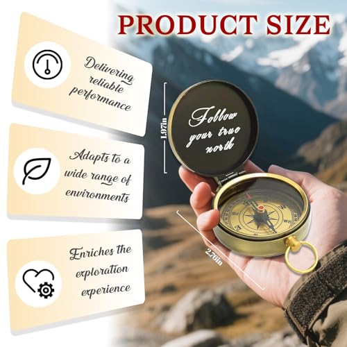 Brújula personalizada de foto para camping con función luminosa impermeable miniatura 3