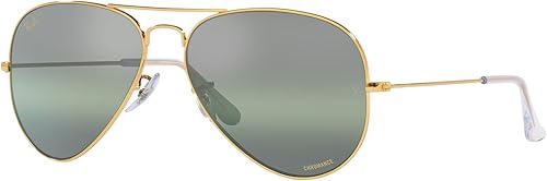 Vista 63 de Ray-Ban Rb3025 Classic Aviator - Lentes de sol clásicos de aviador Polarizado dorado/verde
