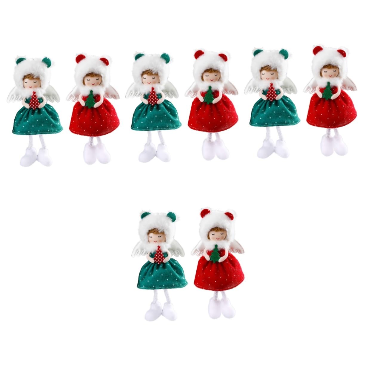 Zerodeko 4 Ensembles Charme Fille Ange Décorations d'ange Fleurs Artificielles Décorations Poupée Ange De Décoration De Noël Guirlande Lumineuse Solaire D'extérieur Fée Peluche 2 Pièces * 4