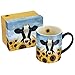 LANG - 14 oz. Ceramic Coffee Mug - "Surrounded by Sunflowers", Art by Lowell Herrero - Cow, Sunflowers
