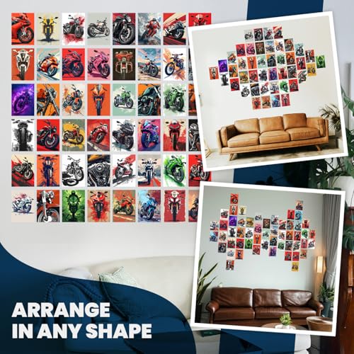 Image of Wallgasm Paper Petrol Head Aesthetic Bike Poster Set - Set Of 54, 4 X 6 Inches Posters Aesthetic Room Decor Item | Posters For Bedroom, Livingroom Decor | Office Decor Item Mini Poster Set
