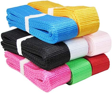 Polypropylene 1 1/4 Inch Webbing Strap, HipGirl Webbing Ribbon for Craft,1.25 Inch 8x5 Yard,DIY Key Chain Fob,Yoga Strap,Bag Handle,Backpack Strap,Webbing Belt,Dog Collar Leash.Lawn Chair Webbing