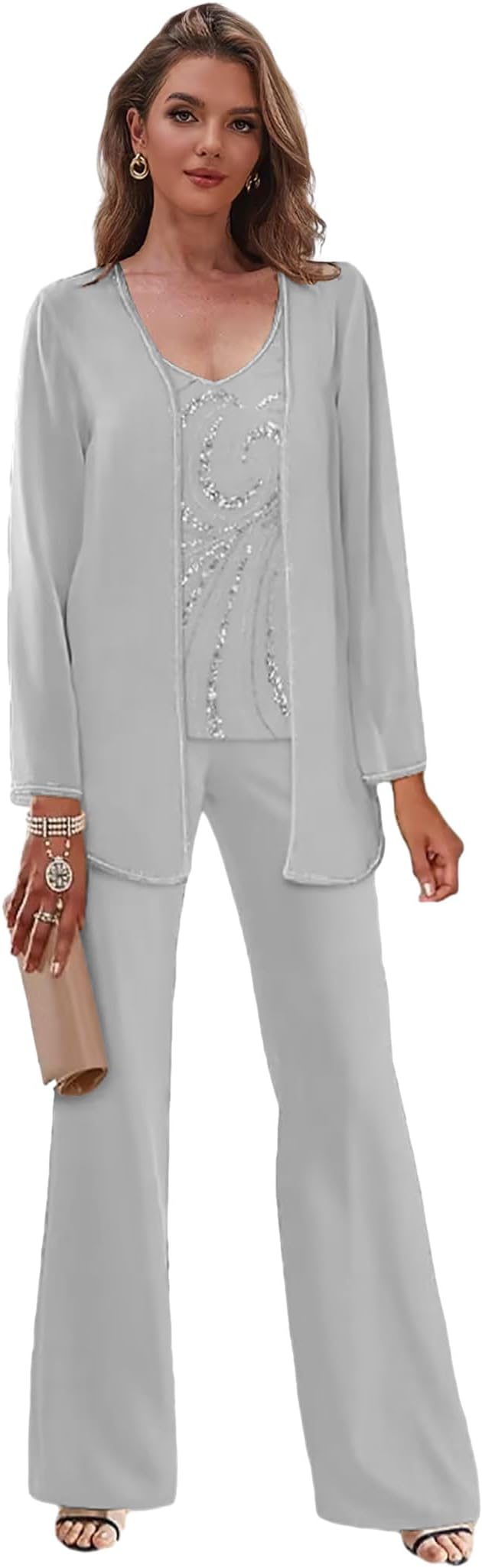 3 piece dress for wedding Clearance