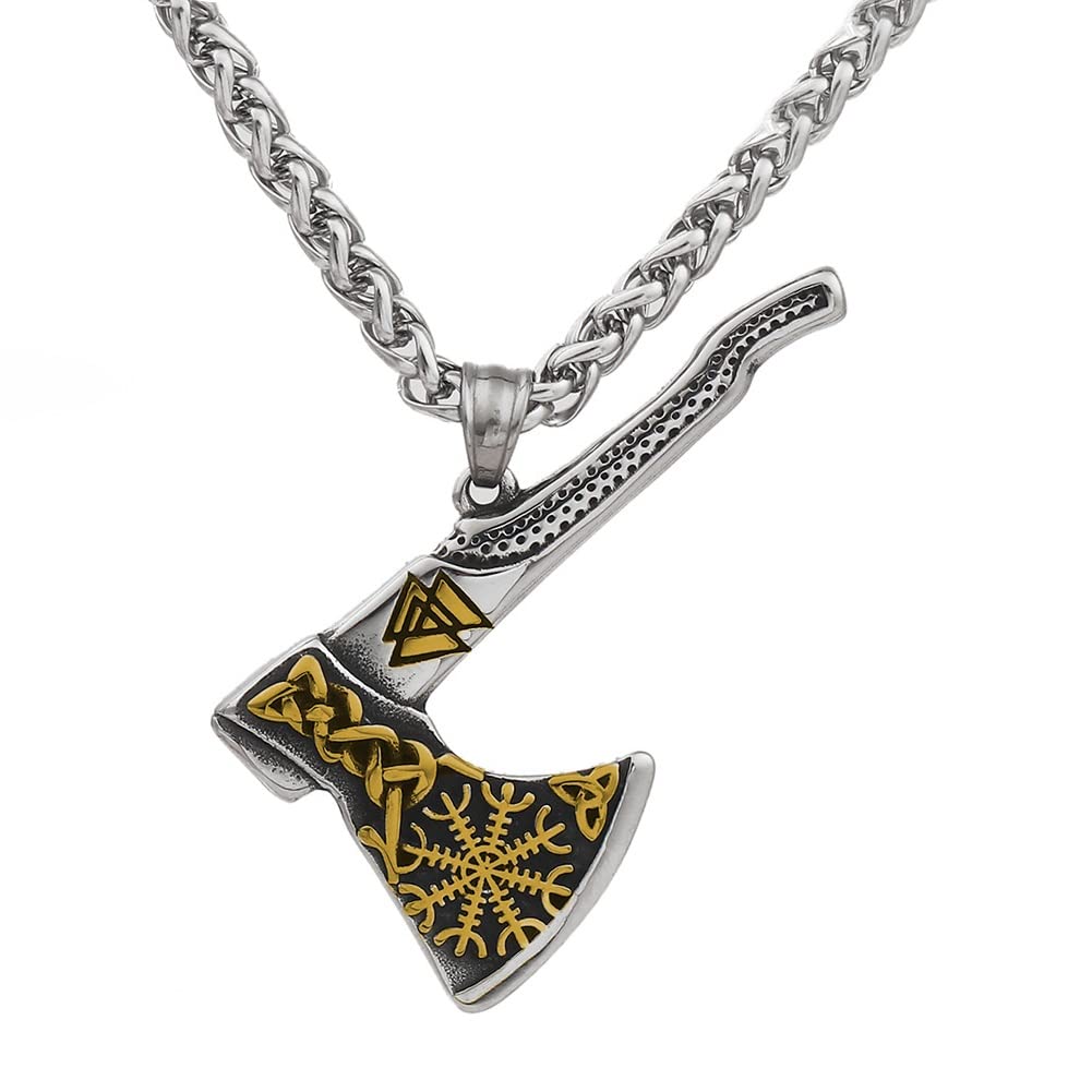 Amazon.co.jp: 男性用北欧斧ネックレス、24