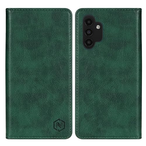 Neiye for Samsung Galaxy A13 5G Wallet Case with [RFID Blocking] Card Slot Stand Strong Magnetic Flip Fold Leather Protective Phone Case for Samsung Galaxy A13 5G Case Wallet(6.5 inch-Green)