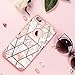 Fingic for iPhone 8 Plus Case,for iPhone7 Plus Case Rose Gold Marble Design Shiny Glitter Bumper Hybrid Hard PC Soft Rubber Anti-Scratch Shockproof Protective CAse Cover for iPhone8 Plus 7 Plus 5.5