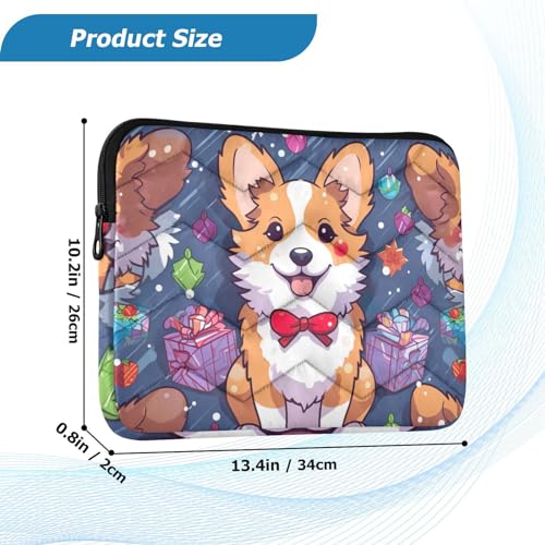 Funda para portátil 13-14 pulgadas impermeable con diseño de perro miniatura 3