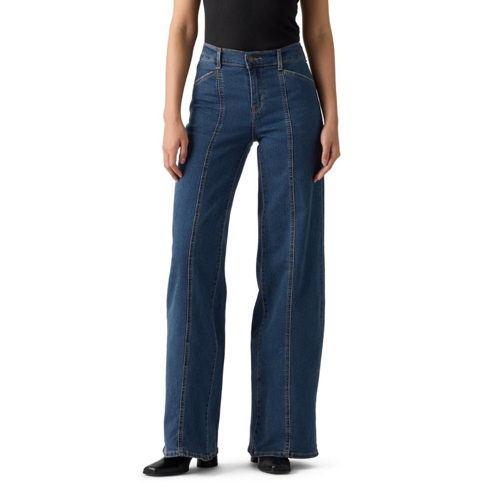 Levi's Women's 318 Seamed Wide Leg Jeans, Blue, 28W/30L