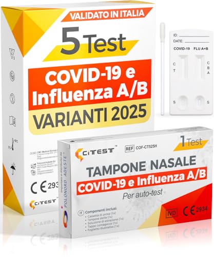 Adeste – Influenza o COVID 19? Nuove Varianti 2025. 5 Tamponi Covid 19 e Influenza rapido. Test Covid Influenza che distingue l'Influenza 2025 dal SARS-CoV-2