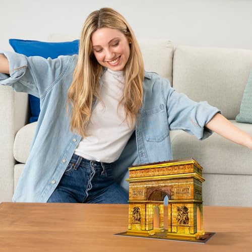 Ravensburger 3D Puzzle 12522 - Triumphbogen Night Edition - das weltbekannte Wahrzeichen aus Paris als LED beleuchtetes 3D Modell… – Ansicht 2