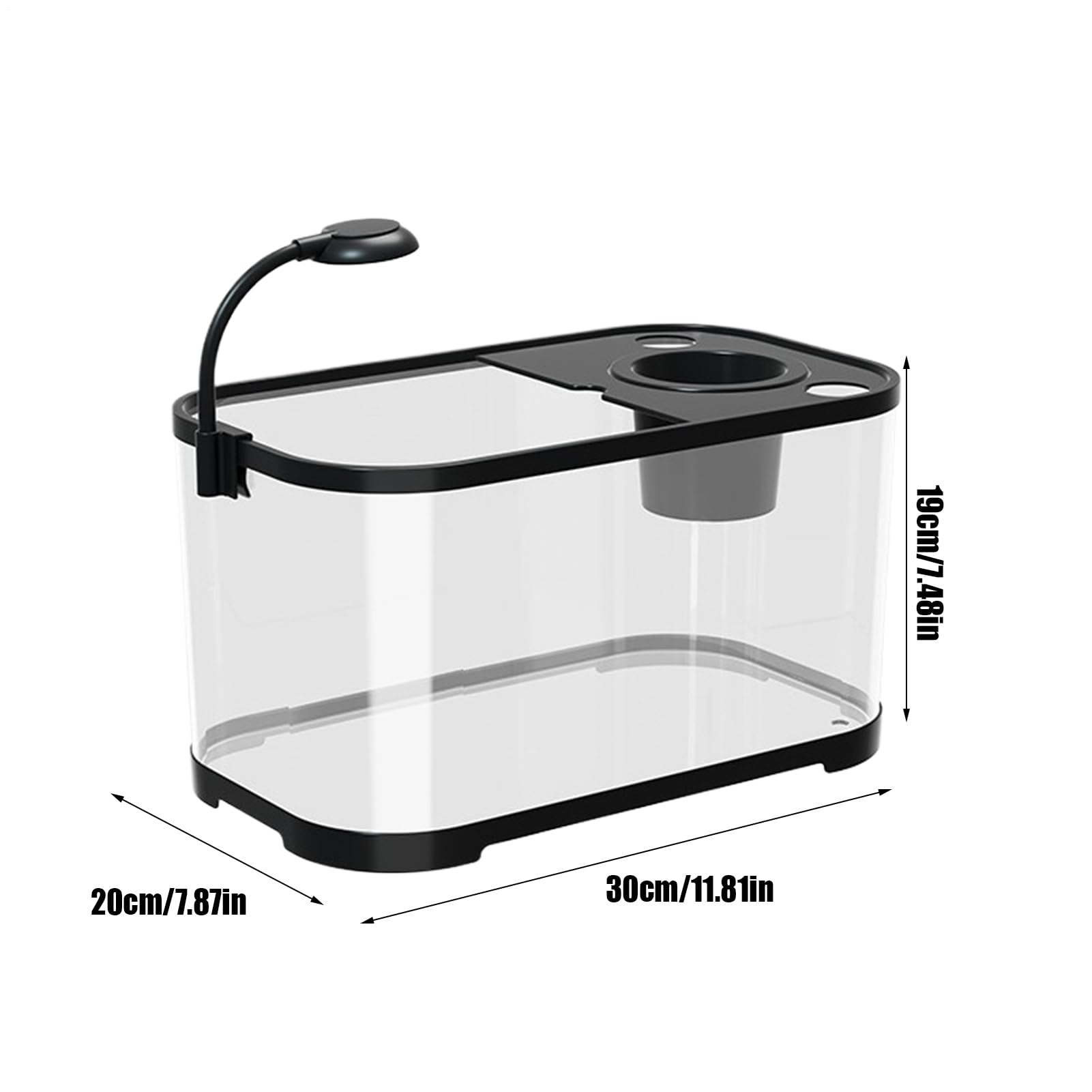 Set de inicio compacto para acuario, pequeño acuario de peces luchadores | cuenco decorativo para peces luchando tortugas, animales de acuario, acuario de mesa