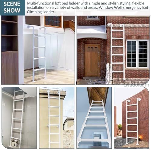 Escalera de salida de 195 cm para ventanas de sótano y salida de emergencia 7