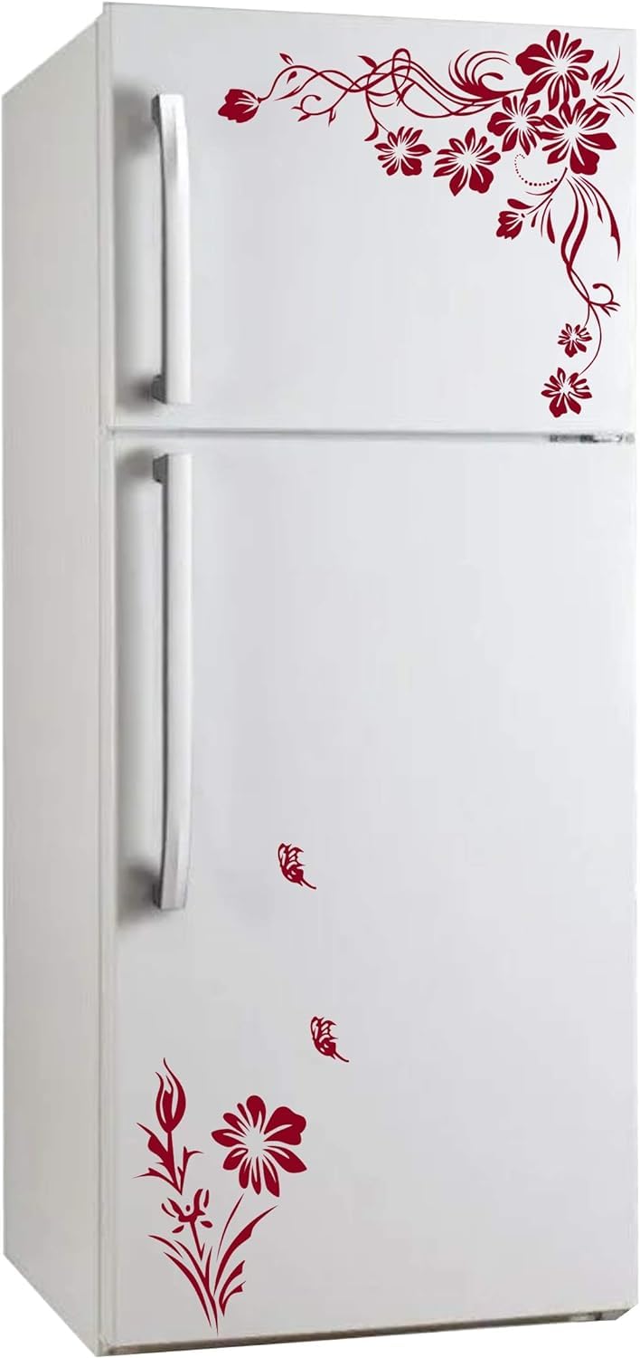 BPA® Sun Flowers Fridge Sticker (PVC,Vinyl,Size - 58 CM X 53 CM)