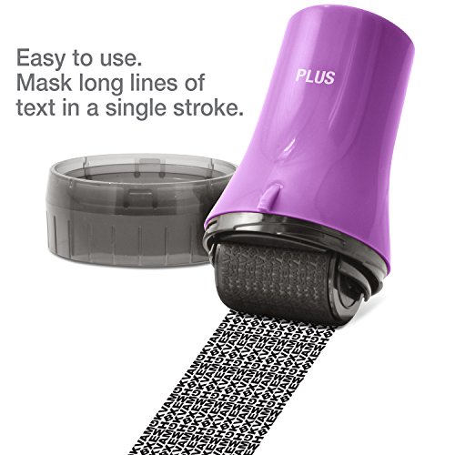Image of Guard Your ID Wide Advanced Roller 2.0 Identity Theft Prevention Security Stamp Purple