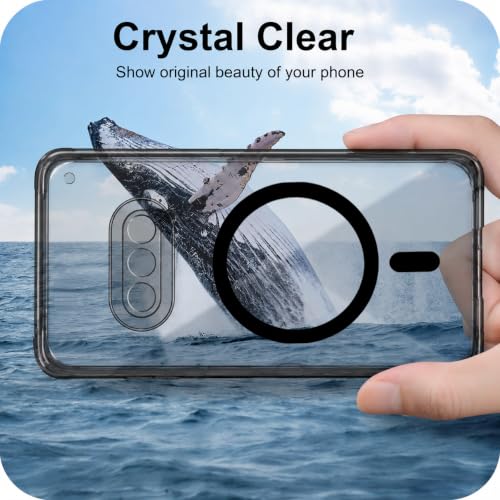 Image of Elzzi Anti Scratch Semi Translucent Cover for Nothing 3A Case, Premium PC + TPU Magnetic Phone Cases Drop Proof, Compatible with Magsafe Slim Never Yellowing Shockproof